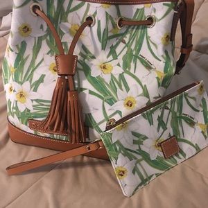 Dooney & Bourke drawstring bag w/zippered wallet